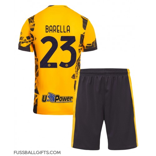 Inter Milan Nicolo Barella #23 Fußballbekleidung 3rd trikot Kinder 2024-25 Kurzarm (+ kurze hosen)